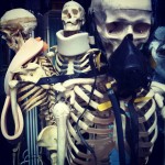 Skeleton with Gas Mask