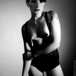 Adreena Topless with Military Hat