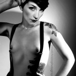 Adreena Topless with Military Hat